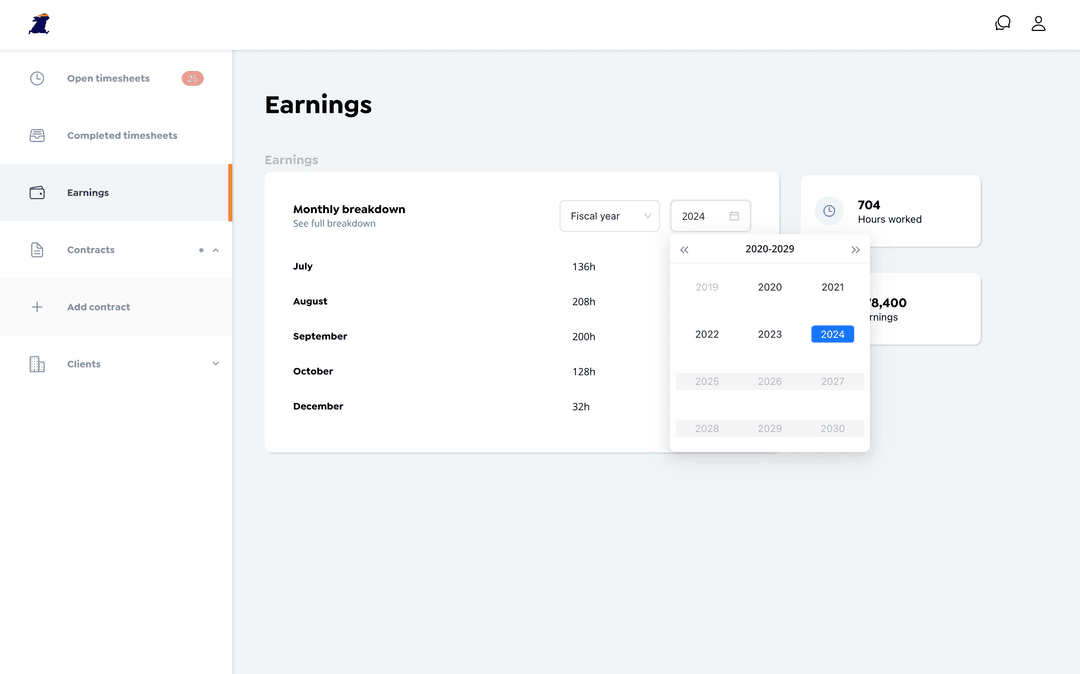 Earnings step 2